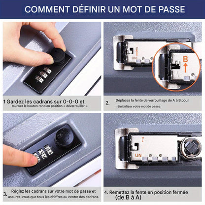 Coffre-fort en forme de livre avec serrure à combinaison numérique